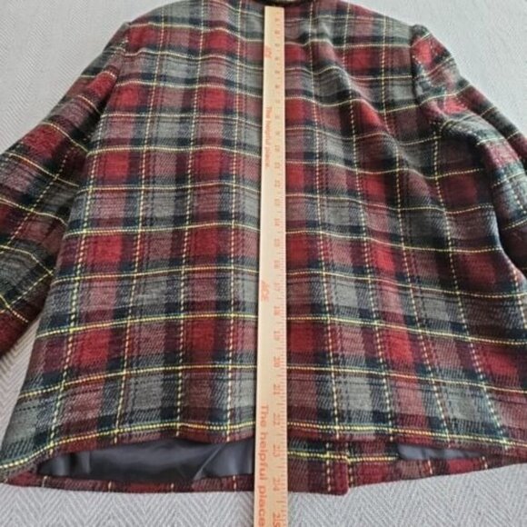Sag Harbor Estilo Tweed Jacket Blazer Women's 12 Red & Gray Tweed Old Money - Picture 5 of 16
